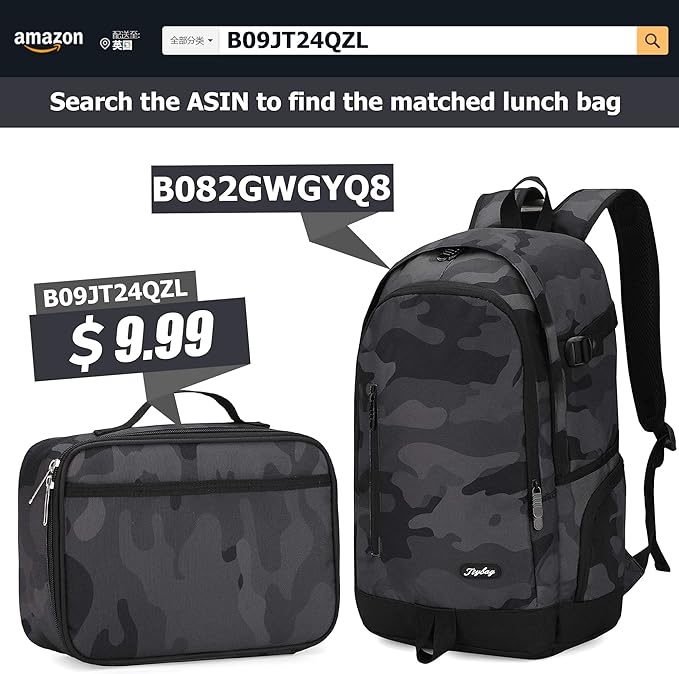 rickyh style School Backpack Travel Bag for Men & Women Lightweight College Back Pack with Laptop Compartmen