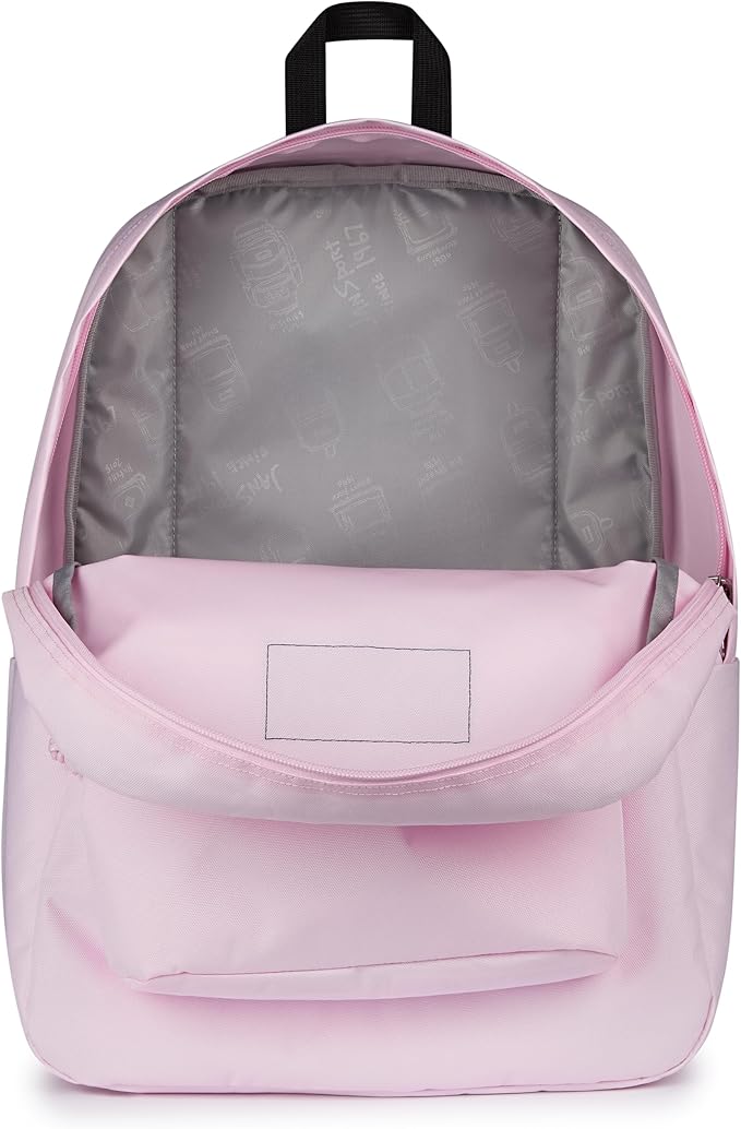 JanSport SuperBreak One Backpack - Durable, Lightweight Bag with 1 Main Compartment, Front Utility Pocket with Built-in Organizer, Premium Backpack, Pink Ice
