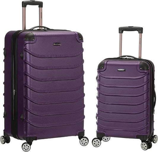 Rockland Speciale Hardside 2-Piece Expandable Spinner Luggage Set, Purple, 2-Piece Set (20/28) (F230-PURPLE)