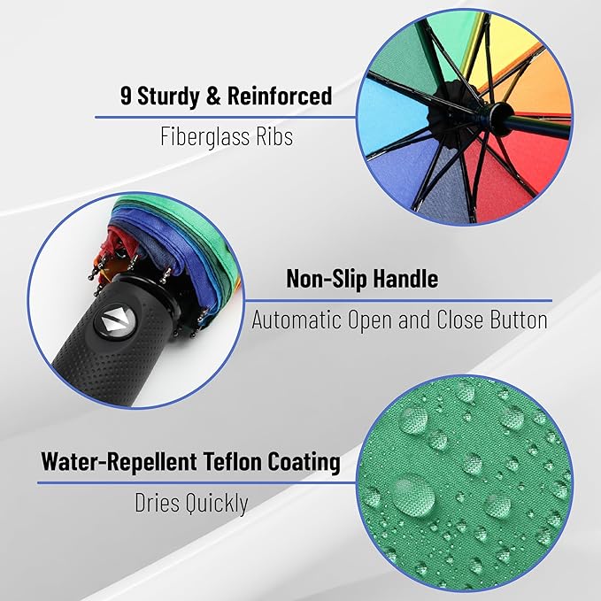 Mr. Pen- Windproof Travel Umbrella, Automatic Umbrellas for Rain, Compact