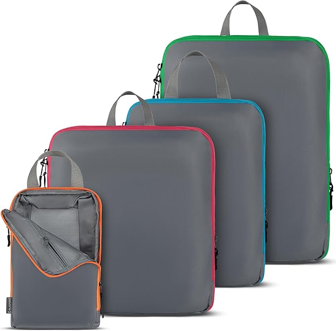 Compression, 4 Set/6 Set Packing Cubes for Carry on Suitcase, Organizer Bags Set
