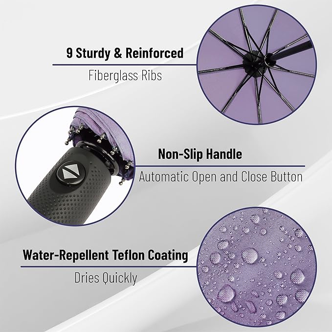 Mr. Pen- Windproof Travel Umbrella, Automatic Umbrellas for Rain, Compact