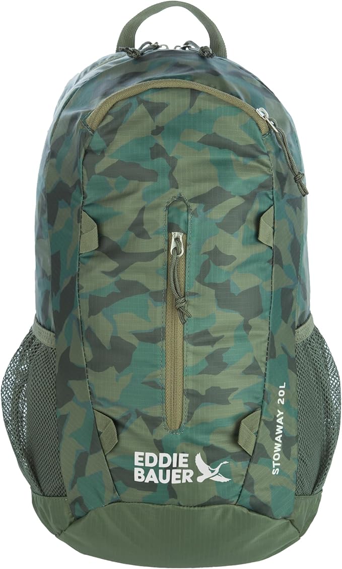 Eddie Bauer Stowaway Packable Backpack | Travel | Outdoor | Lightweight | Foldable | Durable | Ripstop Polyester | 20L - Sprig Green