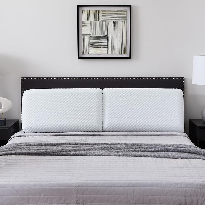 WEEKENDER Gel Memory Foam Pillow - King Size - 2-Pack - Medium Firm Feel - Neck & Shoulder Support - For Back & Side Sleepers - Home, Hotel, & Hospital Essentials