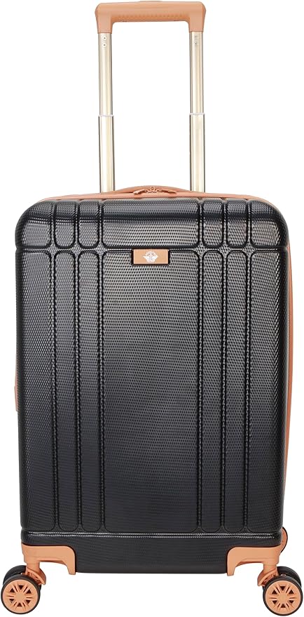 Dockers Hooper Hardside Expandable 8-Wheel Spinner Travel Carry On Luggage, 20-Inch, Black