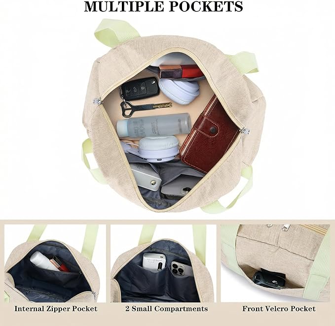 Mini Gym Bag for Women Girls, 12 inch Small Gym Tote, Lightweight Small Carry On Duffle Bag for Travel Sports