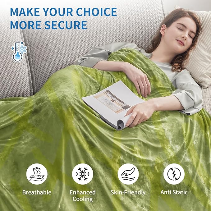 Guohaoi Cooling Blanket for HotSleepers - Arc-Chill Q-Max >0.5 Cool Fiber, 100% Oeko-Tex Certified, Summer Lightweight Throw Blanket, Absorbs Heat to Keep Body Cool for Night Sweats(60x90)