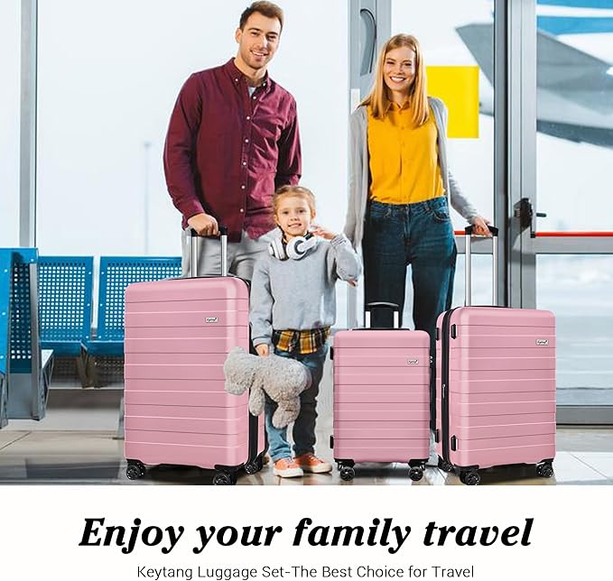 Zebra Luggage Sets 3 Piece, 20" Carry On Luggage with Spinner Wheels, Hardside Business Travel Suitcase Set with TSA Lock, Lightweight Suitcase,20/24/28 inch,Pink