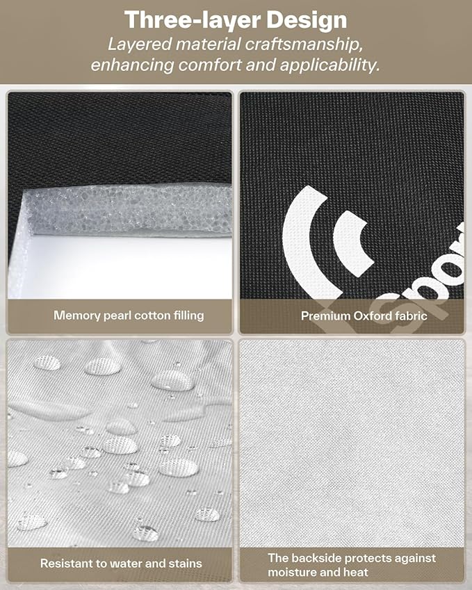 Sportneer Sitting Pad: Lightweight Waterproof Folding Seat Pad for Backpacking, 15.75'' x 15.75'' Portable Camping Seat Mat for Hiking, Picnics Beach & Outdoor Use, 0.13lbs