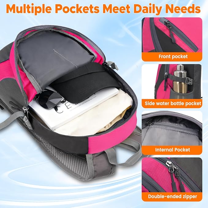 sunhiker Small Hiking Backpack Women Men 20L Lightweight Travel Backpack Daypack Casual Backpack For Cycling Outdoor Camping