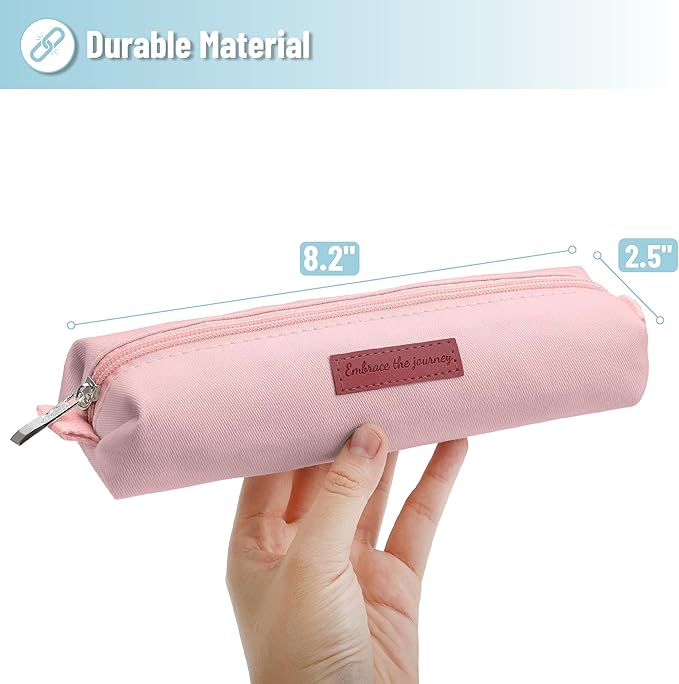 Mr. Pen- Cute Pencil Case Pouch, Pink Color, Multipurpose Canvas Bible Pencil Pouch