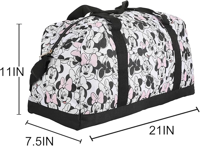Disney Minnie Mouse All-Over Print White 21" Packable Duffel