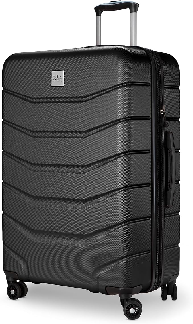 Skyway Luggage Silverton Hardside Collection – Lightweight Durable Suitcases with Wheels, Expandable Luggage for Travel Essentials with TSA Lock, 28-inch Large Checked, Black