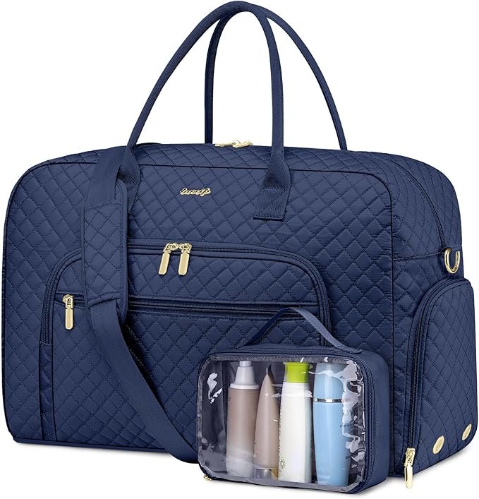Travel Duffle Weekender Bags for Women - Weekend Bag Women with Shoe Compartment Carry On Overnight Bag with Toiletry Bag Duffel Bags Wet Pocket for Gym Hospital Bags for Labor and Delivery