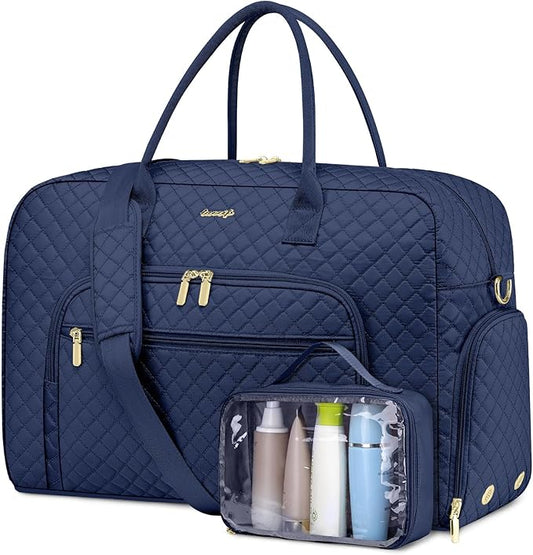Travel Duffle Weekender Bags for Women - Weekend Bag Women with Shoe Compartment Carry On Overnight Bag with Toiletry Bag Duffel Bags Wet Pocket for Gym Hospital Bags for Labor and Delivery