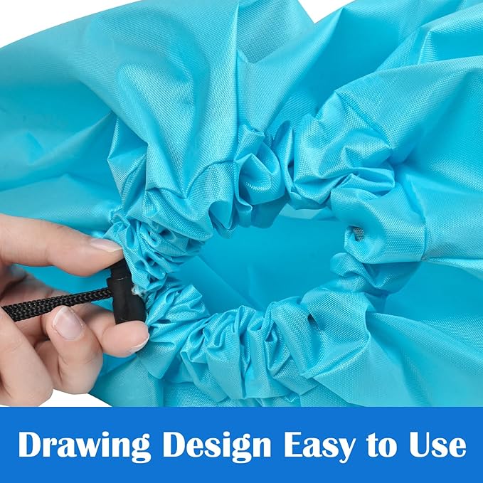 2 Pack XL Travel Laundry Bag, Machine Washable Dirty Clothes Organizer, Large Enough to Hold 4 Loads of Laundry, Easy Fit a Laundry Hamper or Basket (Blue + Black, 24" x 36")
