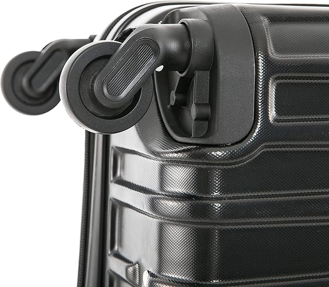 InUSA VASTY Luggage with Spinner Wheels | Durable Lightweight Hardshell Suitcase,Travel Sets with Handle and Trolley | (20in, 24in, 28in) 3 Piece Luggage Set | Black