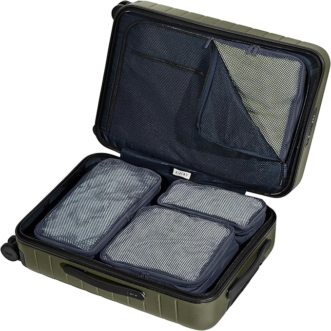 Away Insider Packing Cubes Set of 4 – Lightweight Travel Organizers for Luggage, Suitcases & Carry-On Bags, Navy Blue
