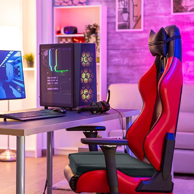 BALAPET Ultra Soft Gaming Chair Cushion for Long Sitting Gamers,Tailbone Pain Reduce Cushion for Office Chair(Gray)