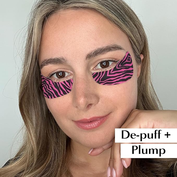 Talika Eye Therapy Patch - Instant Wrinkle Smoothing - Reduces Puffiness - Mask For Puffy Eyes - Reusable 5 times - Limited Edition Leopard Print (Zebra)