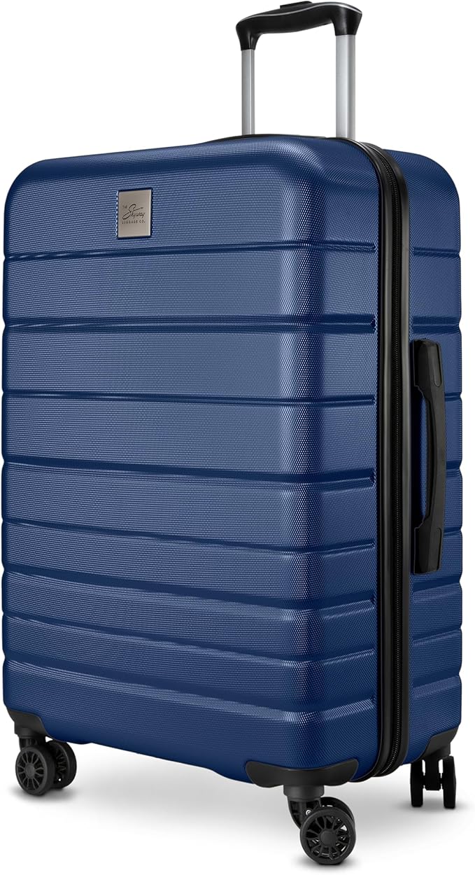 Skyway Epic 2.0 Hardside Lightweight and Durable ABS Shell Luggage, Spacious with Dual Spinning Wheels, Comfort Grip, Men and Women, 24-inch Medium Check-In, Royal Blue