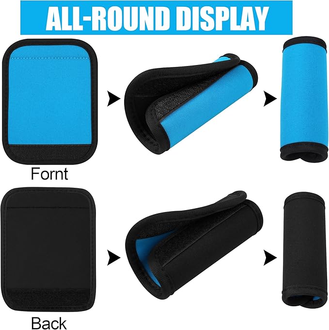 6 Pack Luggage Handle Wrap, Luggage Handle Wraps for Suitcase, Indigo Luggage Tags, Suitcase Tags identifiers for Travel Accessories