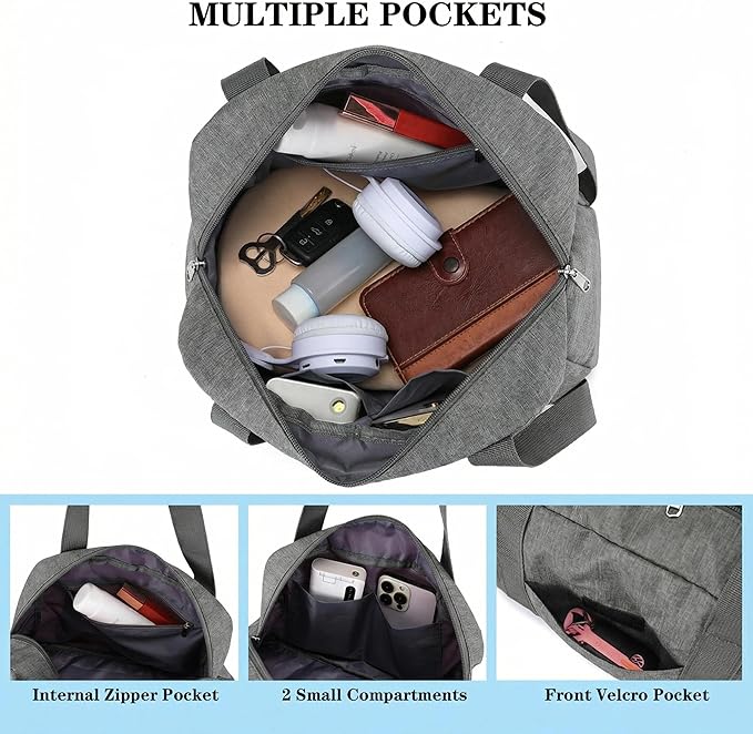 Mini Gym Bag for Women Girls, 12 inch Small Gym Tote, Lightweight Small Carry On Duffle Bag for Travel Sports