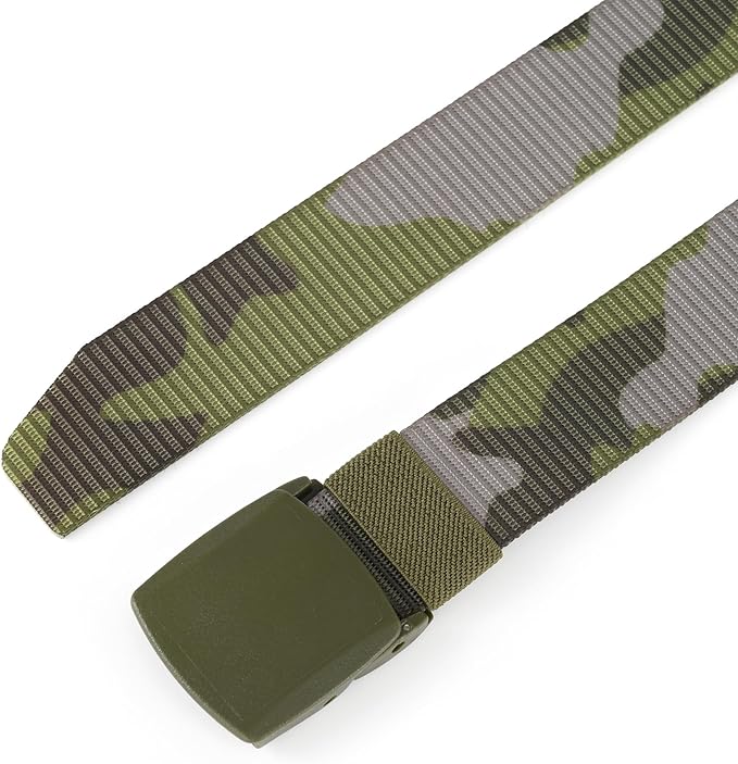 Mile High Life Nylon Web Belt Outdoor Military Belt With TSA Safe Plastic Buckle Belt