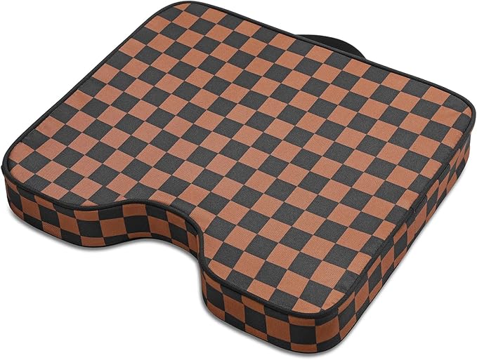 Stadium Seat Cushions 1 Pack - Portable Bleacher Cushions with 2.5-Inch Extra Thick High-Density Foam and Checkered Pattern, Outdoor Seat Cushions for Sports Events, Travel, Camping, Chairs