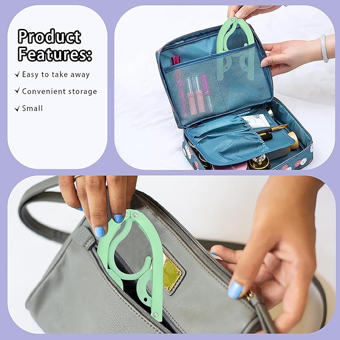6PCS Portable Folding Clothes Hangers Clothes Drying Rack for Travel (Green)