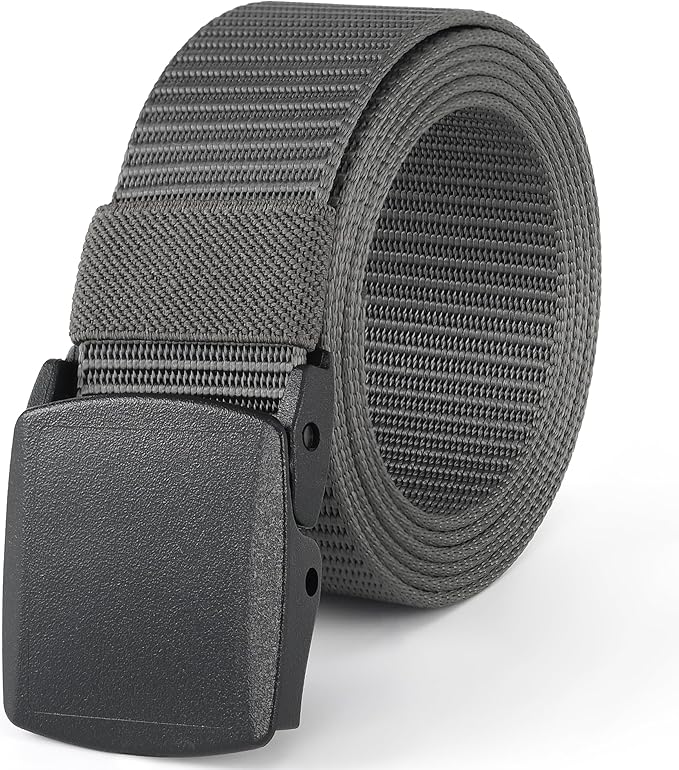 Mile High Life Nylon Web Belt Outdoor Military Belt With TSA Safe Plastic Buckle Belt