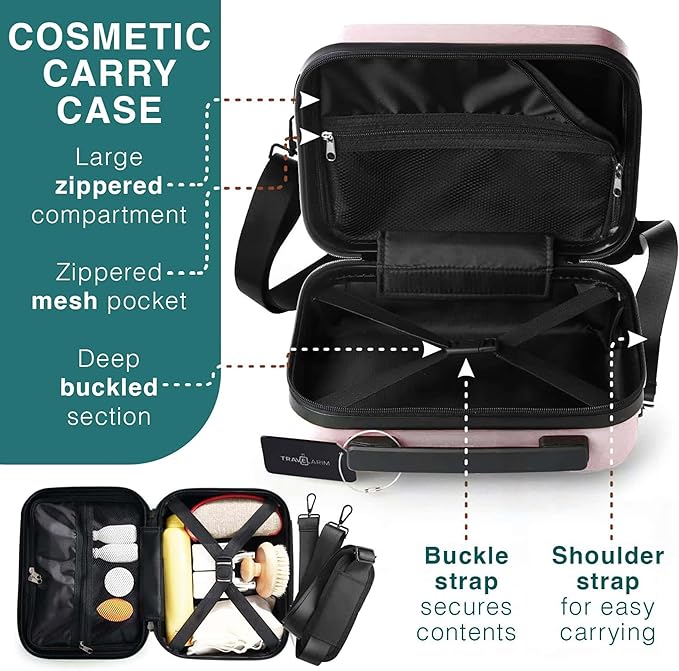 Luggage Sets 3 Piece, 20 Inch Carry on Luggage and 28 Inch Suitcases with Wheels Spinner, Durable Hard Shell Suitcase Set, Expandable Travel Suitcase, Pink
