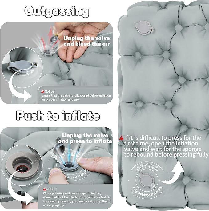 ONTYZZ Inflatable Seat Cushion Lightweight Airplane Seat Cushion Stadium Seat Travel Cushion for Climbing Hiking Office Airplane
