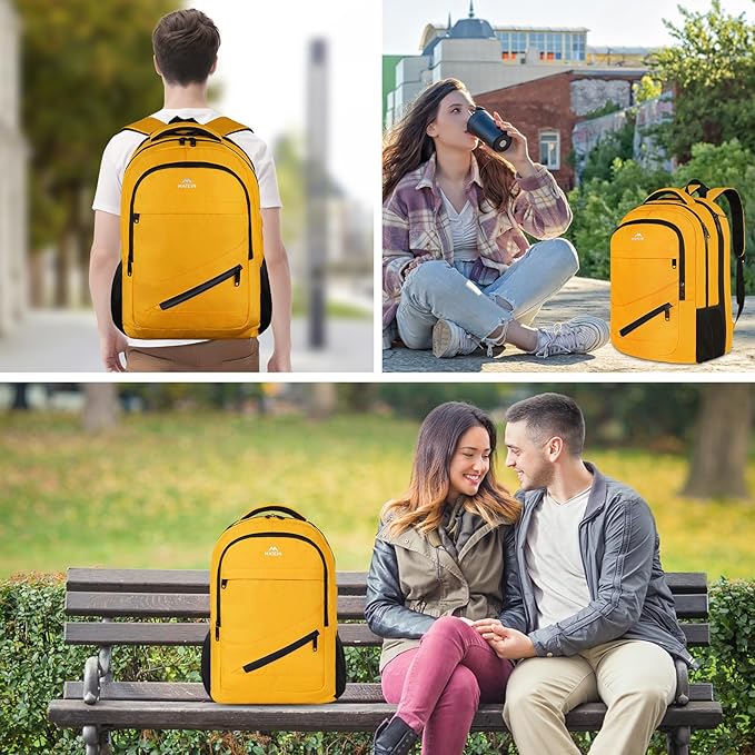 MATEIN 17 Inch Travel Backpack, Water Resistant Commute Work Carryon Bag with Anti Theft Pocket & Luggage Sleeve, Fashion Large College Laptop Daypck, Warm Gifts Backpack for Men Women
