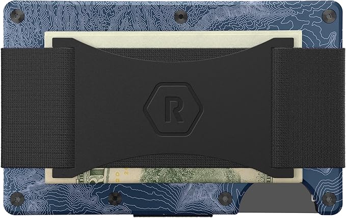 Ridge Wallet for Men - Slim Minimalist Compact Wallet and Card Holder, RFID Protected Front Pocket Wallets for Men with Integrated Cash Strap