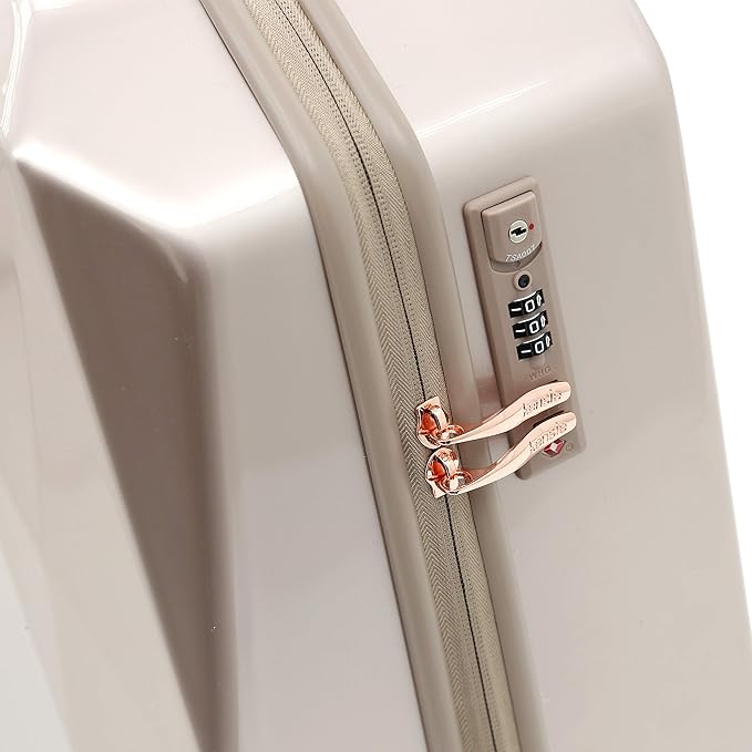 kensie Women's Gemstone Luggage Set, Rose Gold, 20-Inch Carry-On