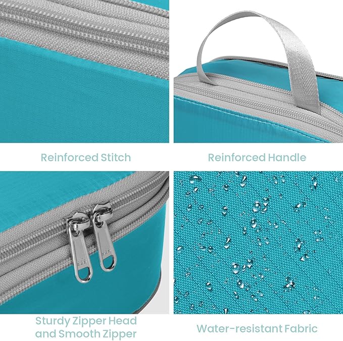 Cambond Compression Packing Cubes for Travel - 4 Piece Expandable Luggage Packing Organizers Bags Set, Lightweight Compression Cubes for Travel Essentials Carry on Suitcases, Multi-color