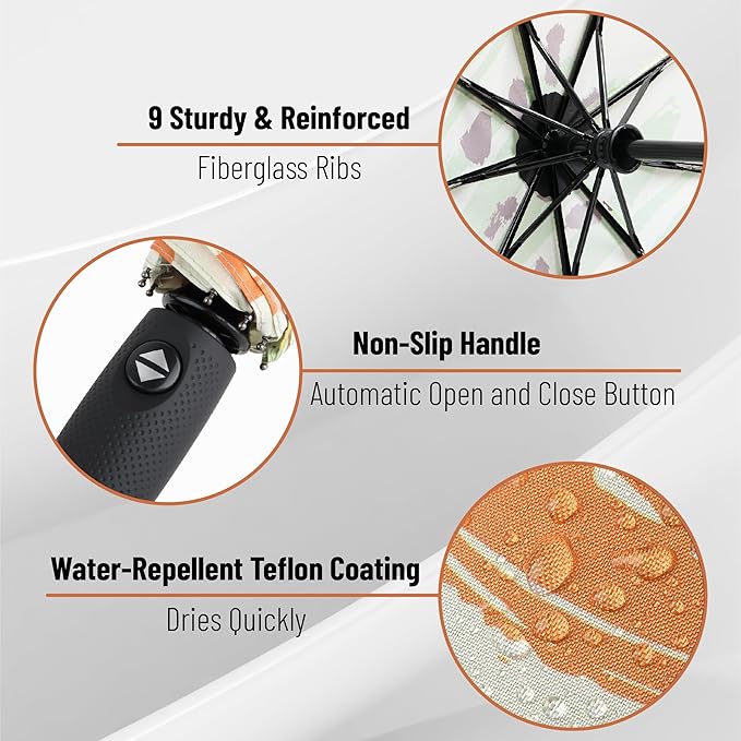 Mr. Pen- Windproof Travel Umbrella, Automatic Umbrellas for Rain, Compact