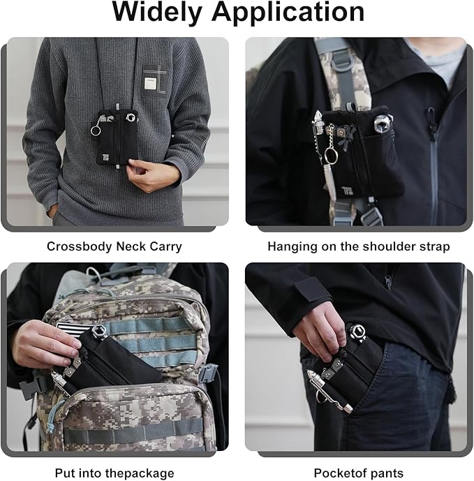 Multipurpose Zipper Pouch with Adjustable Strap - Compact Organizer for Daily Use, Travel, Office & School Supplies