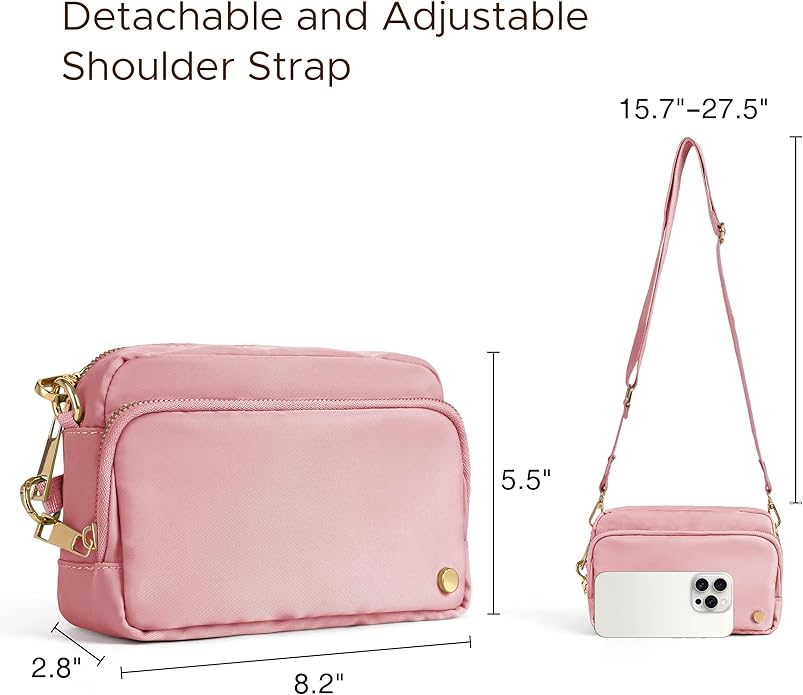 Joryin Anti Theft Crossbody Bag for Women, Slash-resistant RFID Blocking Travel Purses, Small Shoulder Bag Handbag, Nylon