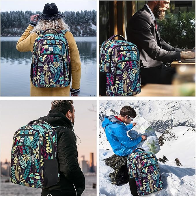 Volher Laptop Backpack,Business Travel Anti Theft Slim Durable Laptops Backpack,Water Resistant College Computer Bag for Women & Men Fits 15.6 Inch Laptop and Notebook