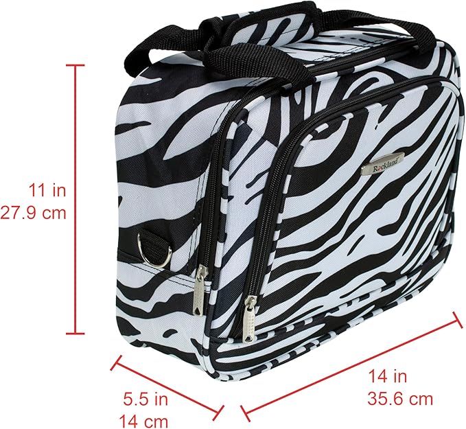 Rockland Fashion Softside Upright Luggage Set,Expandable, Zebra, 2-Piece (14/19)