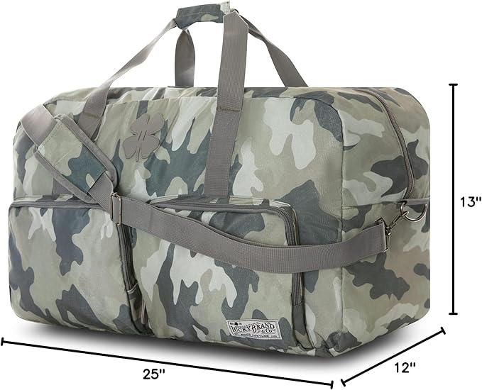 Lucky Travel Duffel Bags 65L, Gym Bag, Travel Bag & Large Duffle Bag for Men, Foldable Overnight Weekender Bags for Women & Men with Adjustable Shoulder Strap, Camo