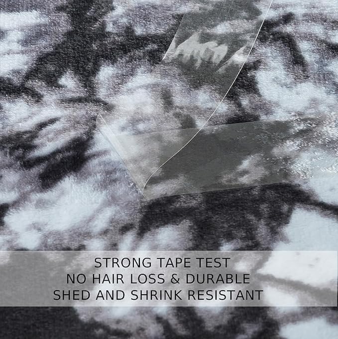 Fuzzy Blanket Twin Size - Tie Dye Grey, Soft and Comfy, Plush and Furry Faux Fur, Reversible Queen Blankets for Twin/Twin XL Extra Long Bed, 66x90 Inches,Tie Dye Grey