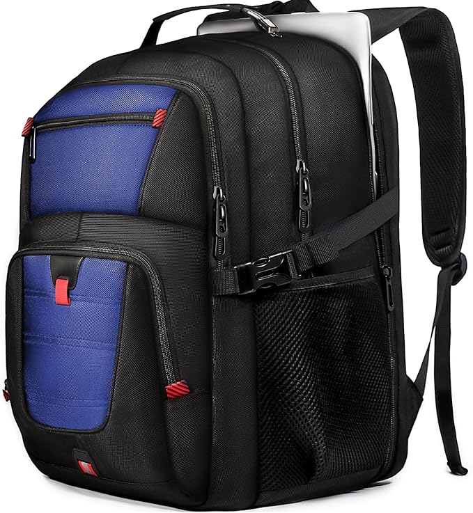 TSA Approved Travel Backpack with LifetimeWarranty, Extra Large TSA Friendly Travel Backpack for Men Women, 17 Inch Big TSA Airline Approved Work Computer Backpack for Business Travel,Blue