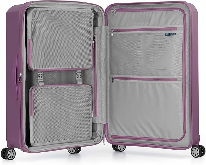 Traveler's Choice Pagosa Hardshell Expandable Luggage with Spinner Wheels, Mauve, 30-Inch Large