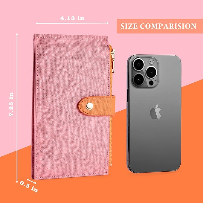 Travelambo RFID Wallet Women Bifold Multi Card Wallet Case with Zipper Pocke Credit Card Holder for Women
