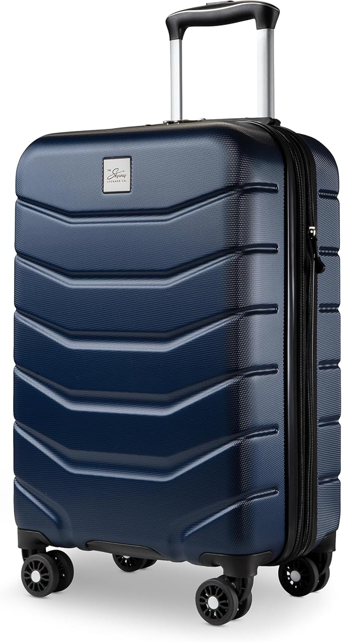 Skyway Luggage Silverton Hardside Collection – Lightweight Durable Suitcases with Wheels, Expandable Luggage for Travel Essentials with TSA Lock, 20-inch Carry-On, 22x14x9, Watercolor Blue