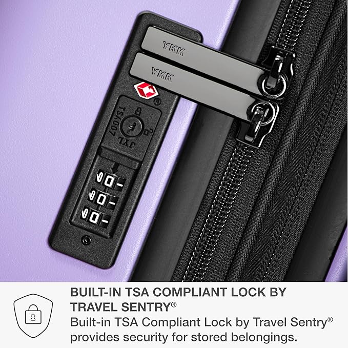 Traveler's Choice Markham Hardside Expandable Luggage with Hinomoto Spinner Wheels, 30-Inch Large, Purple