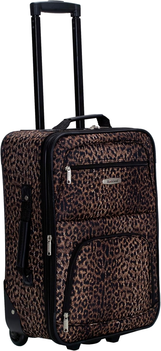 Rockland Fashion Softside Upright Luggage Set, Leopard, 2-Piece (14/19)